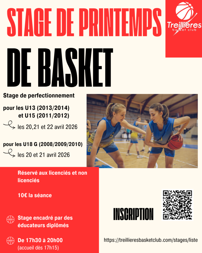 U13-U15-U18 Stage AVRIL 2026