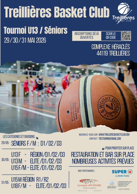 Tournoi Treillières U13 à Séniors Mai 2026